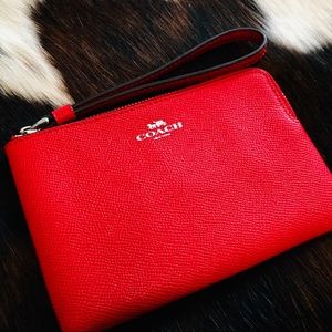 Ruby Red Coach Wristlet New With Tags & Authentic